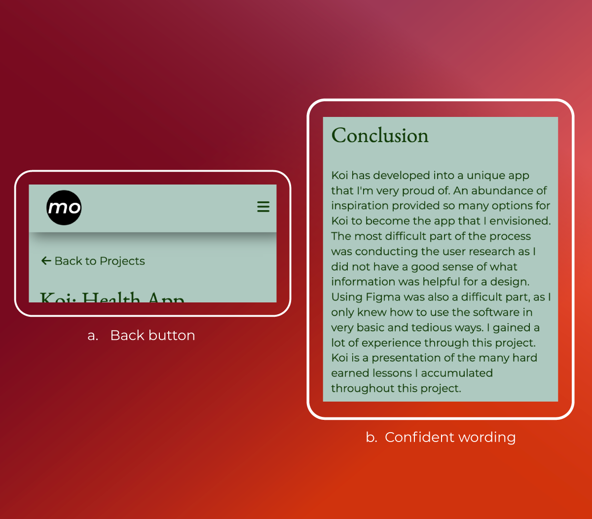 User Testing Feedback Edits
